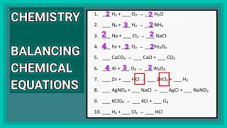 CHEMISTRY: BALANCING CHEMICAL EQUATIONS
