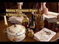 Making handmade paper  natural inks  baking oat cookies  slow life  cozy winter activities