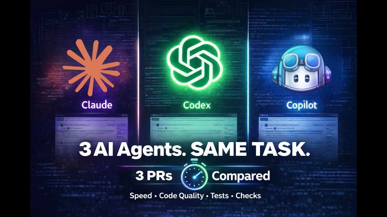 Claude vs Codex vs Copilot | Same Task, 3 AI Agents, 3 PRs Compared