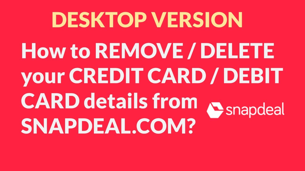 How To REMOVE DELETE Your CREDIT CARD DEBIT Card Details From how-to-remove-delete-your-credit-card-debit-card-details-from