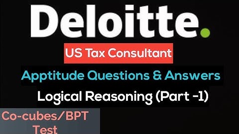 Deloitte Apptitude Test Questions & Answers Logical Reasoning | Mandatory test for #deloitte #job