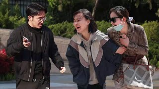 Girls Being Called Big Sister by Young Man | Prank 听到有人喊自己“大姐”，小姐姐们上演一秒钟变脸