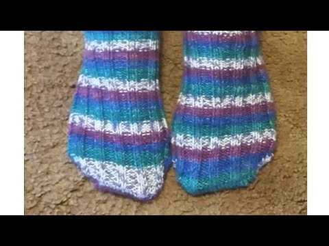 Basic toes up socks with a wide rib stitch on the KB “Hers” sock loom (56  pegs) : r/LoomKnitting