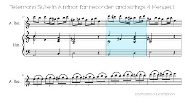 🎶 Telemann Suite In A Minor For Recorder And Strings 4 Menu...