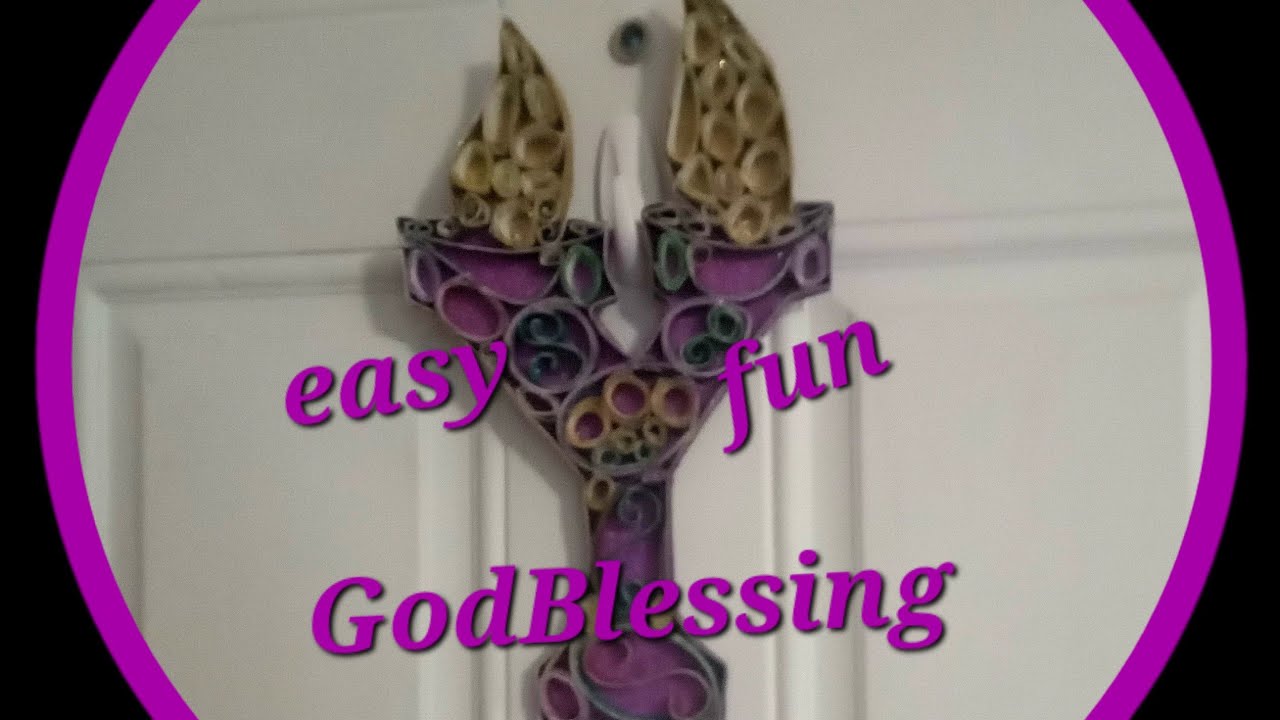 Diy letter Y quilling craft.  (GodBlessing winter celebration)