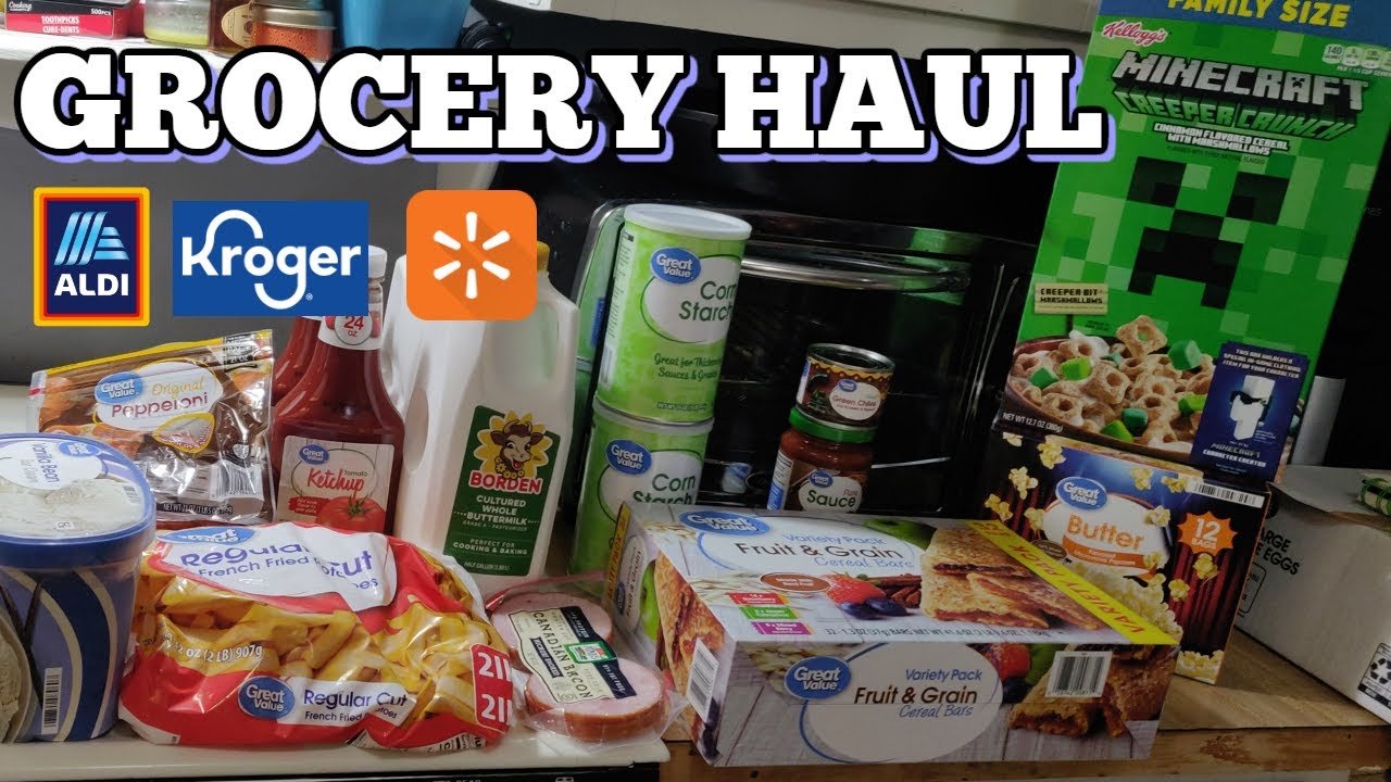 1 WEEK GROCERY HAUL & MEAL PLAN | Kroger, Walmart, & Aldi - YouTube
