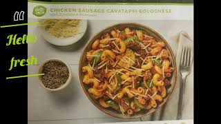 Hello fresh | chicken sausage cavatappi bolognese w/zucchini & parmesan | Meal prep |