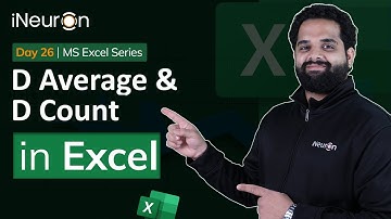 D Average & D Count Functions in Excel !| Hindi