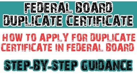 How to apply for duplicate certificate in federal board #fbise #federalboard #fbise_certificate