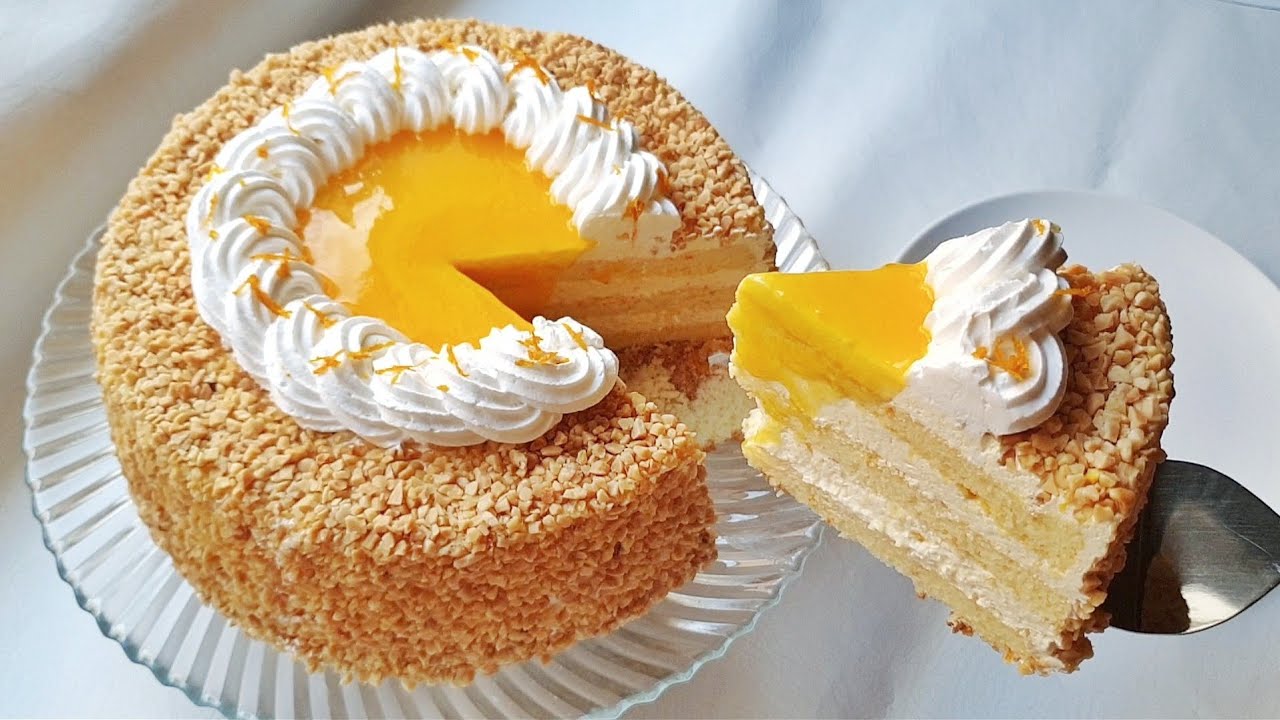 كاطو الطبقات بكل اسراره بحشوة البرتقال لذييذة ومنعشة حضريه معي بكل حترافية👌