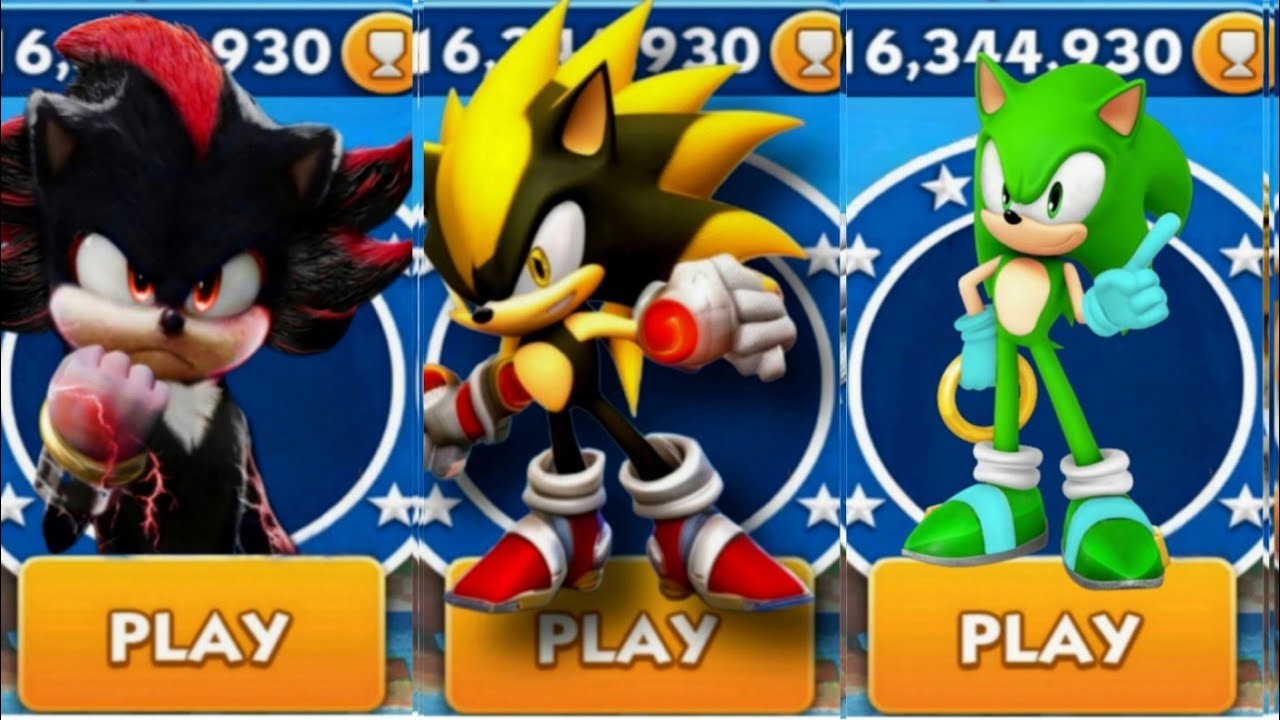 Sonic Dash - Shadow VS Super Shadow VS Elf Sonic _ Movie Sonic vs All ...