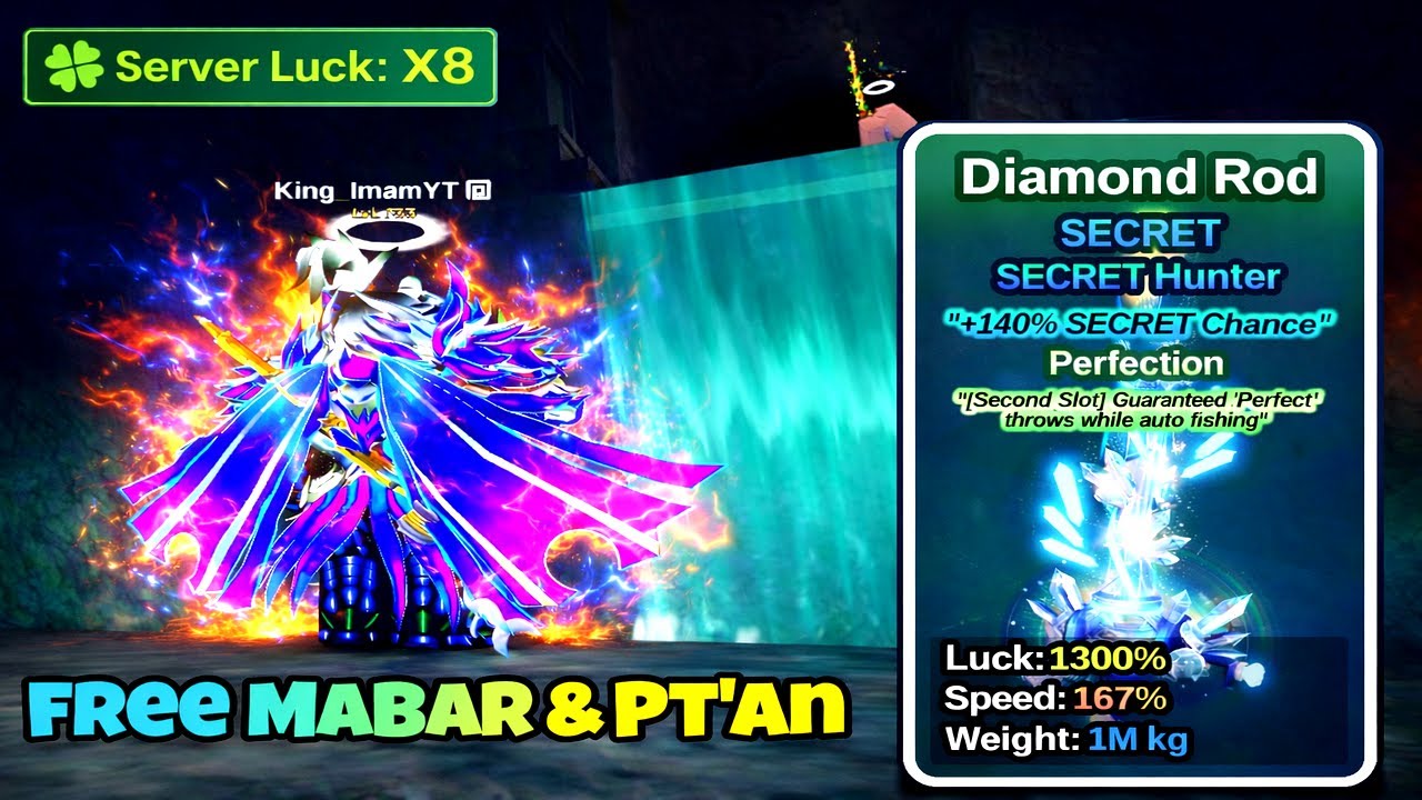 nyari Mutasi Leviathan rage !!! - Diamond Rod Fish It Roblox enchant Secret Hunter dan Perfection