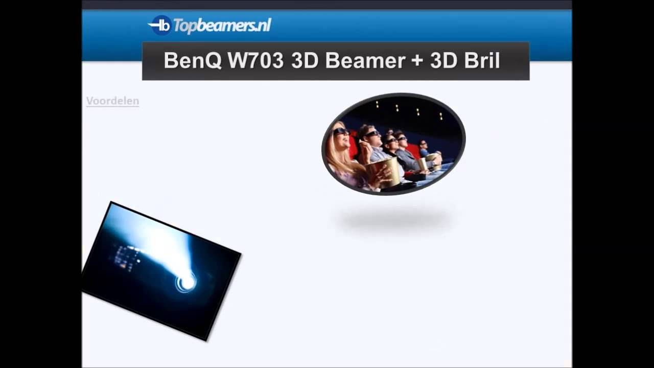 Update BenQ W703D 3D-Projector + 3D bril van Topbeamers.nl
