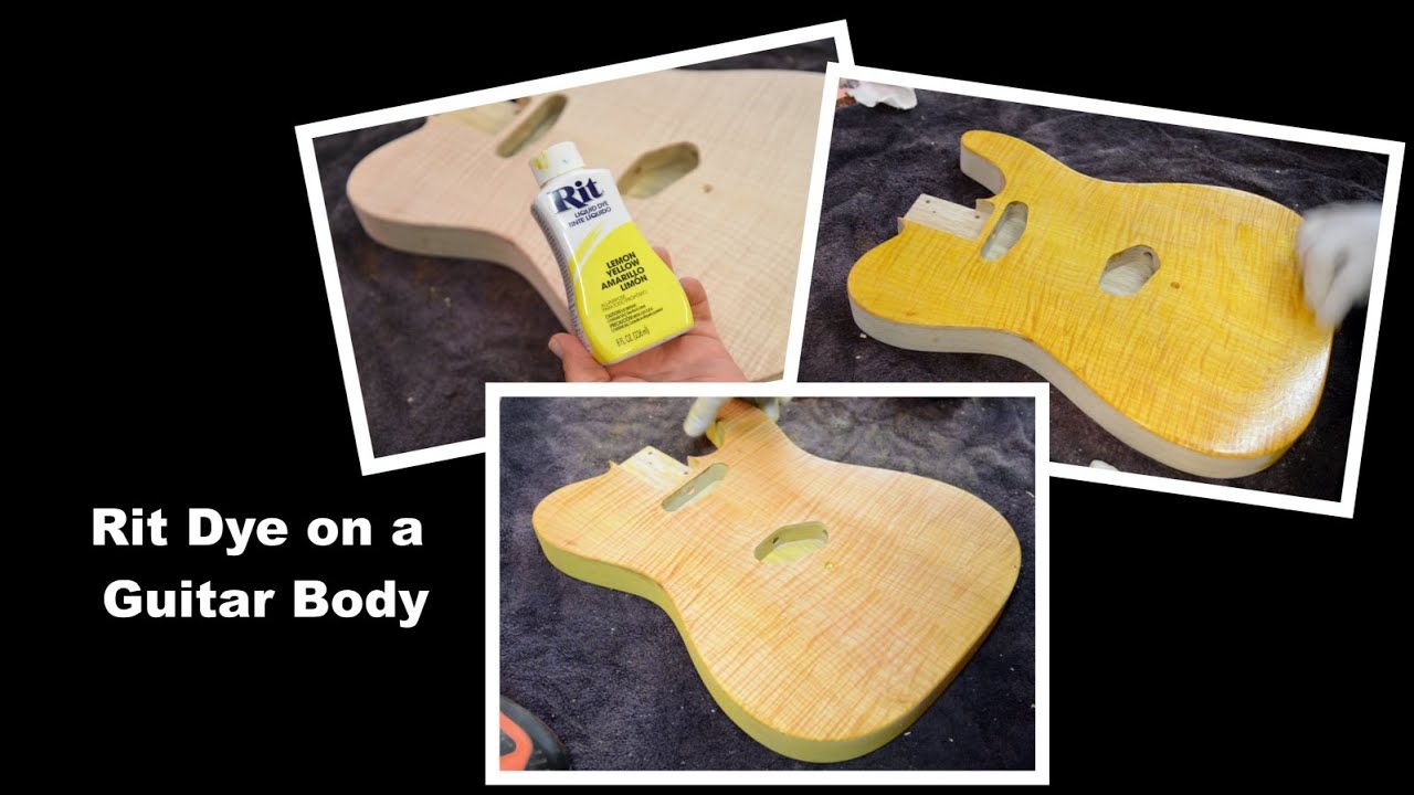 Rit Dye On A Guitar Body Staining Flame curly Maple Inside The Luthier 