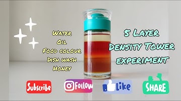 5 Layer Density Tower 👩‍🔬| Science Experiment 🧪