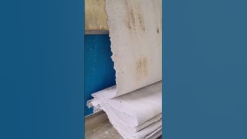 Filter Press experiment. Paper pulp slurry pressing and dehydration