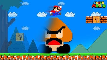 Super Mario Bros., But Everything Mario Jumps On DISAPPEARS!