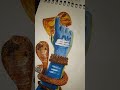 Shiva's hand with snake drawing.art#artist#explore#trending#ytshorts#artshorts#viralshorts#painting#