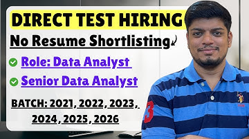 ❤️Direct Test Hiring | No Resume Shortlisting | Salary: Upto 6 LPA |Off Campus Drive 2026, 2025-2021