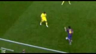 Lionel Messi Never Goes Down Vs Villareal