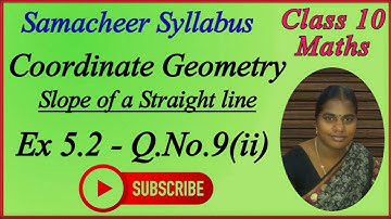 10th Maths | Chapter 5 - Coordinate Geometry | Ex 5.2 - Q.No.9(ii)
