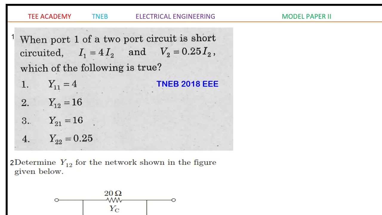 TNEB 2020 MODEL QUESTIONS  II PART 04