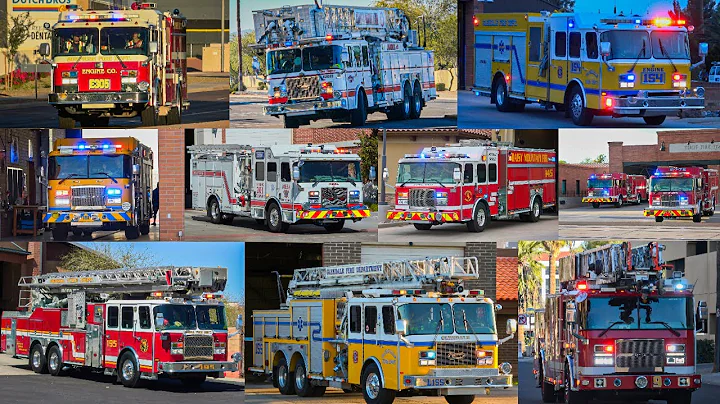 E-One Firetrucks Responding -  Compilation PART 1 of Manufactures -