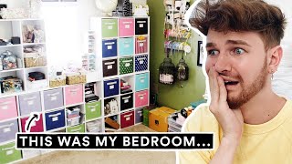 REACTING TO MY OLD BEDROOMS / DIY CRAFT ROOM *You are NOT ready for this...*