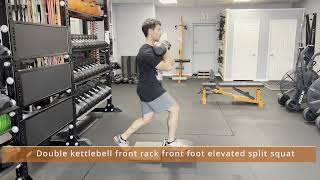 Double-Kettlebell Front-Rack Front Foot Elevated Split Squat Wealth
