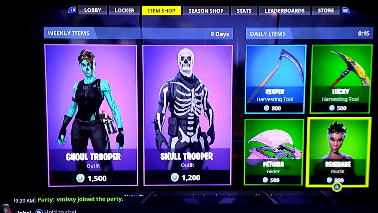 items in fortnite