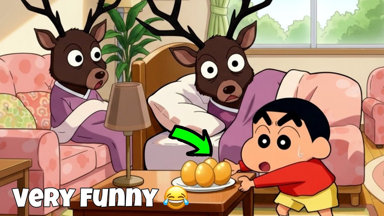 Синчан крадет яйца из Дома Монстр-Оленя! 😂