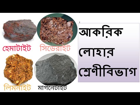 আকরিক লোহার শ্রেণীবিভাগ   l  IRON ORE TYPE  l  হেমাটাইট , ম্যাগনেটাইট , লিমোটাইট , সিডেরাইট