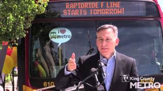 King County celebrates launch of new RapidRide F Line