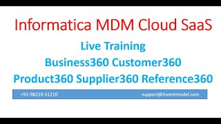 Informatica MDM Cloud SaaS Demo class