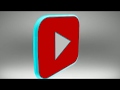 3d YouTube logo template for your video | download free template