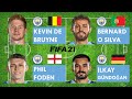 Kevin De Bruyne vs Bernardo Silva vs Phil Foden vs Ilkay Gündoğan - FIFA 21 comparison