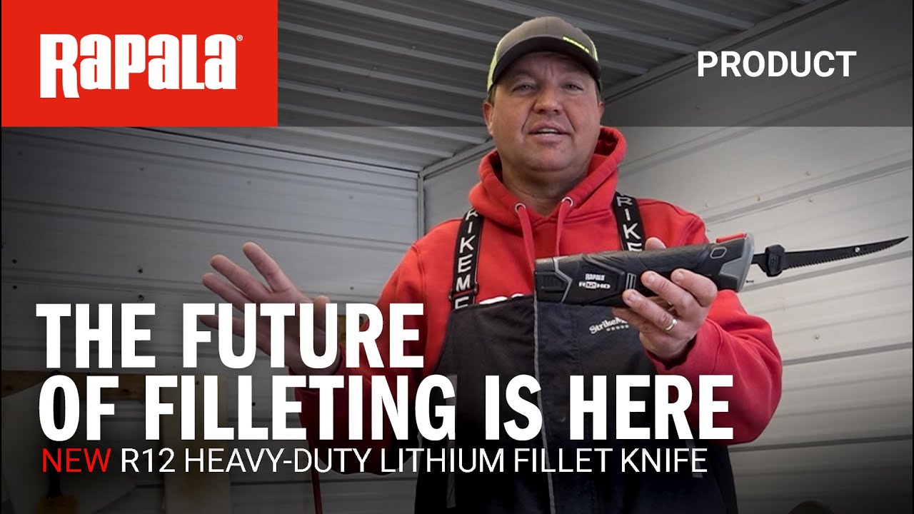 NEW RAPALA® R12 HEAVY-DUTY LITHIUM FILLET KNIFE COMBO - FILLET FAST AND  CLEAN. 