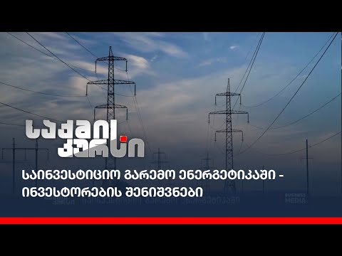 საინვესტიციო გარემო ენერგეტიკაში - ინვესტორების შენიშვნები