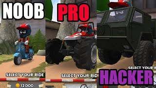 NOOB vs PRO vs HACKER in Mini Racing Adventure screenshot 2