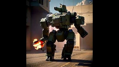 AI Generated Moving Mecha