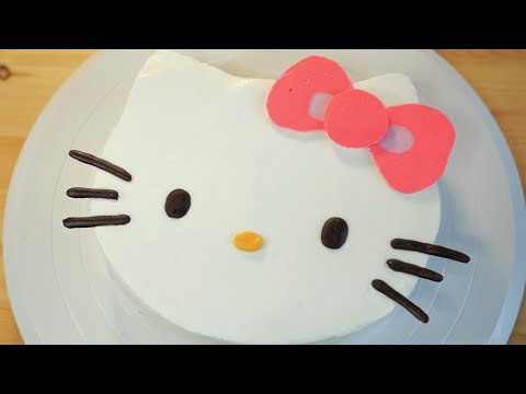 키티 케이크만들기(전자렌지케이크)キティケーキHow to make a simple Kitty cake   [스윗더미 . Sweet The MI]