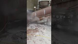 Misting line next to a conveyor