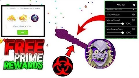 XELAHOT MACRO + NEW FREE PRIME REWARD TRICK TUTORIAL + XELAHOT MACRO VS FULL SERVER(AGAR.IO MOBILE)