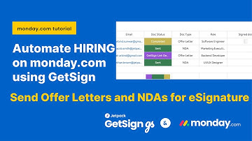 Automate Hiring: Send Offer Letters and NDAs for eSignature in monday.com with GetSign