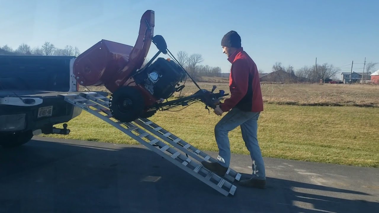 How To Load A Snowblower Into A Truck