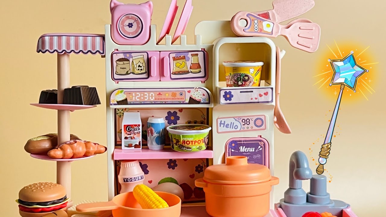 12 Minutes Satisfying with Unboxing Home Kitchen Playset, Kitchen Toy