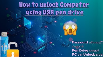 🔓🔑How To unlock computer using pen drive🔑🔓