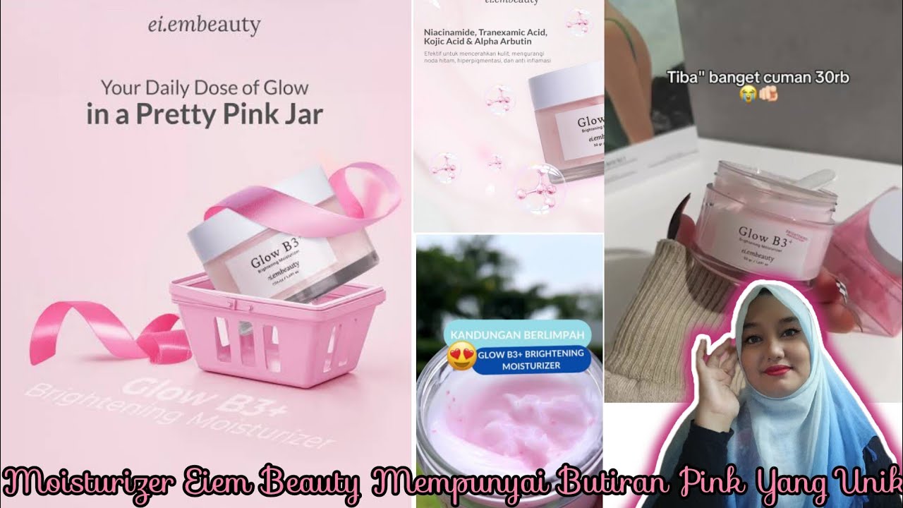 Moisturizer Brightening Eiem Beauty Kemasan Pink Ada Butiran Pink Didalam Produk