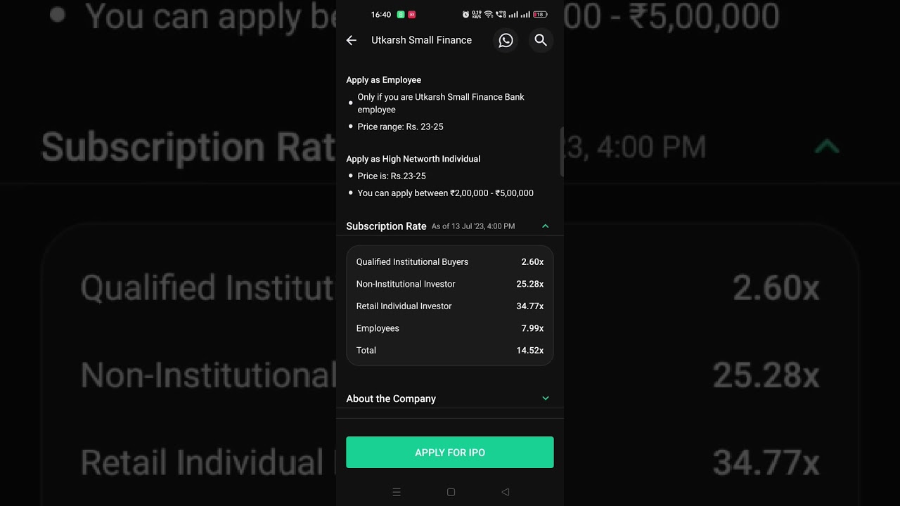 utkarsh small Finance Bank ipo gmp today 
