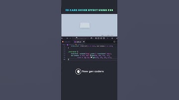 easy 3D Card Hover Effect using CSS #css #viral #coding #webdesign #frontendcourse